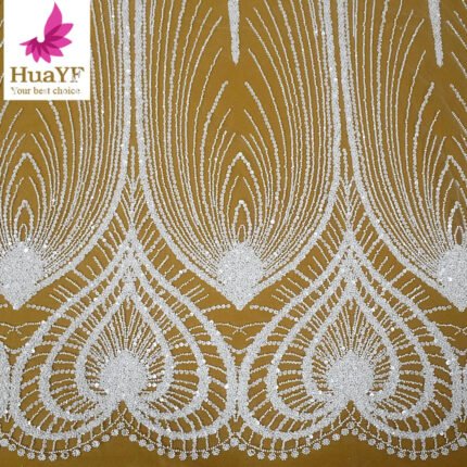 African Beaded Lace Fabric
