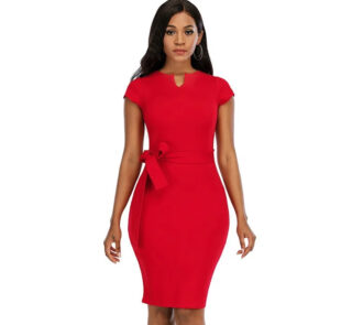 Short Sleeve Hot Ladies Dresses