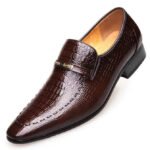 Men's Embossed Leather Shoes