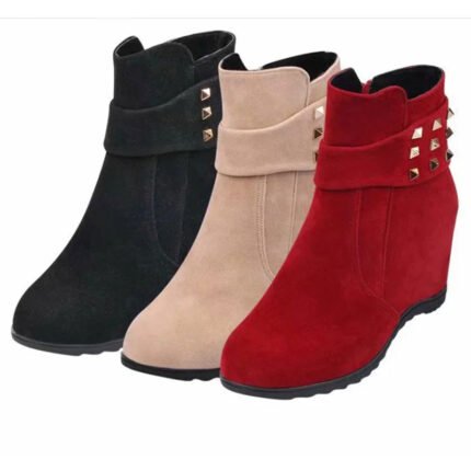 Ladies Ankle Wedge Boots